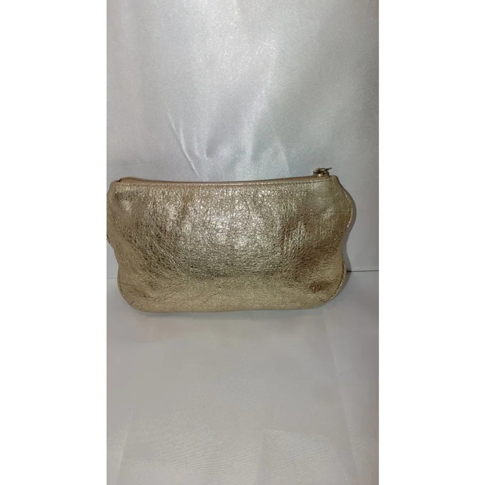 Coach Metallic Gold Zippered Pouch M0869-42536